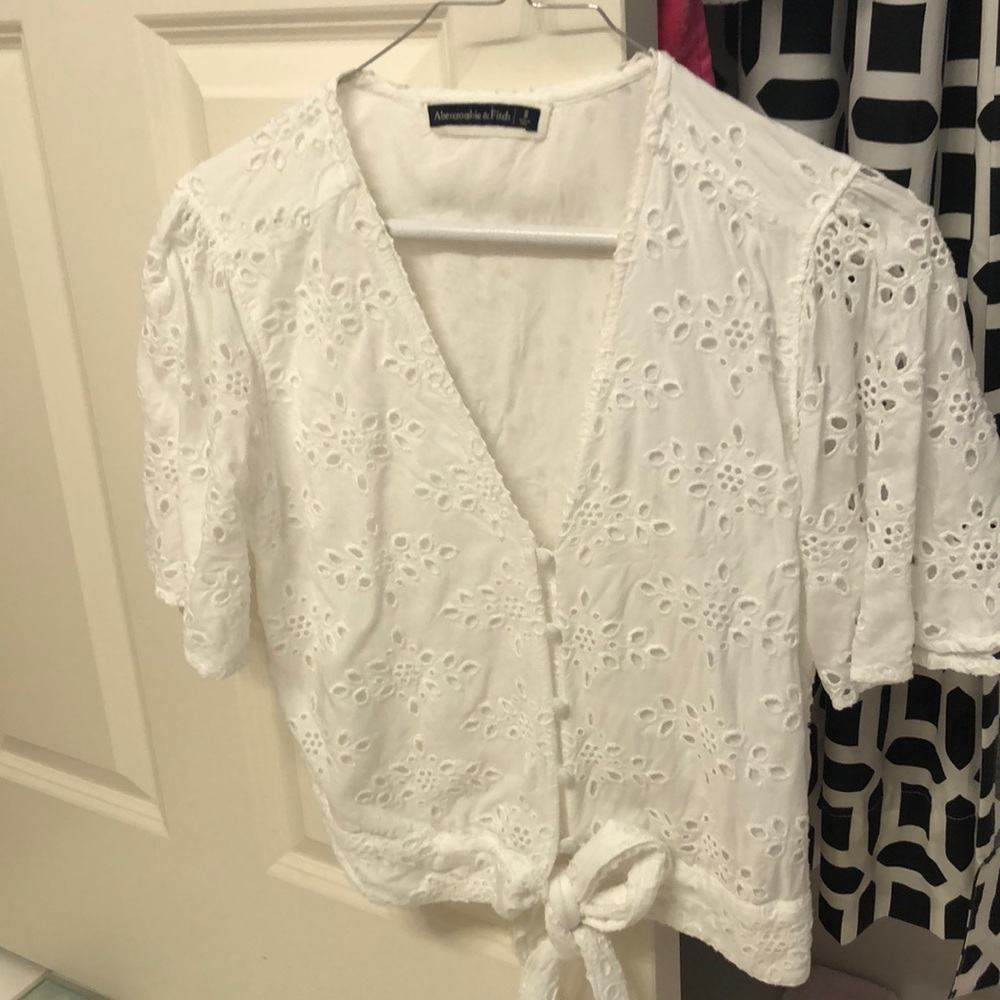 Abercrombie white blouse